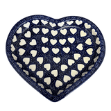 Plate, Heart-Shaped, 10.25" in "Sea of Hearts" by Manufaktura | T118T-SEA