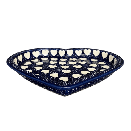 Plate, Heart-Shaped, 10.25" in "Sea of Hearts" by Manufaktura | T118T-SEA