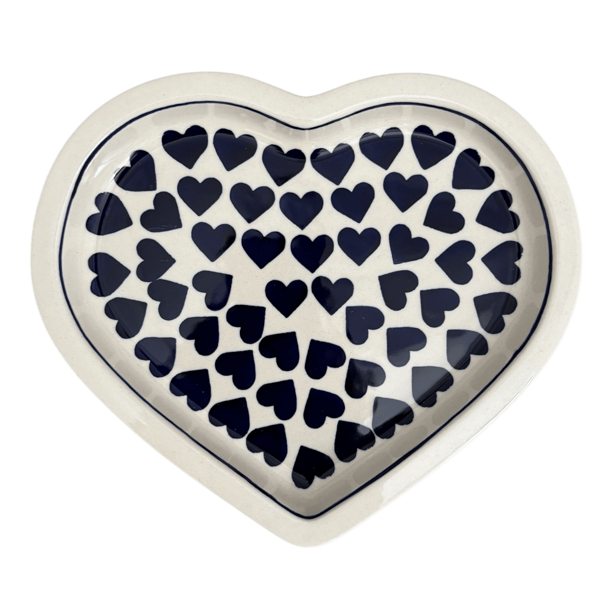 Plate, Heart-Shaped, 10.25" in "Whole Hearted" by Manufaktura | T118T-SEDU