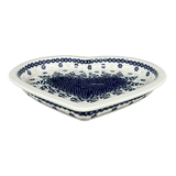 Plate, Heart-Shaped, 10.25" in "Snowy Pines" by Manufaktura | T118T-U22