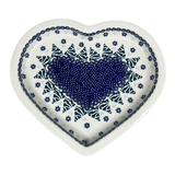 Plate, Heart-Shaped, 10.25" in "Snowy Pines" by Manufaktura | T118T-U22