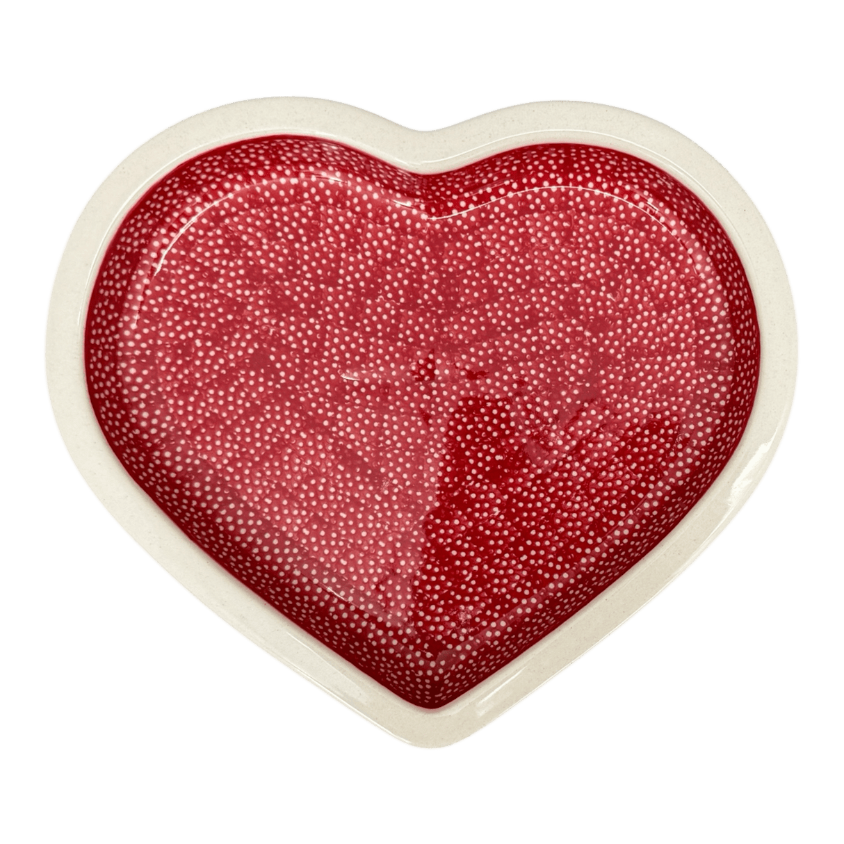 Plate, Heart-Shaped, 10.25" in "Red Sky at Night" by Manufaktura | T118T-WCZE