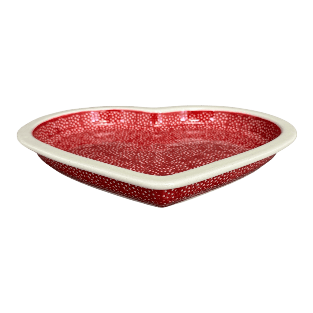 Plate, Heart-Shaped, 10.25" in "Red Sky at Night" by Manufaktura | T118T-WCZE