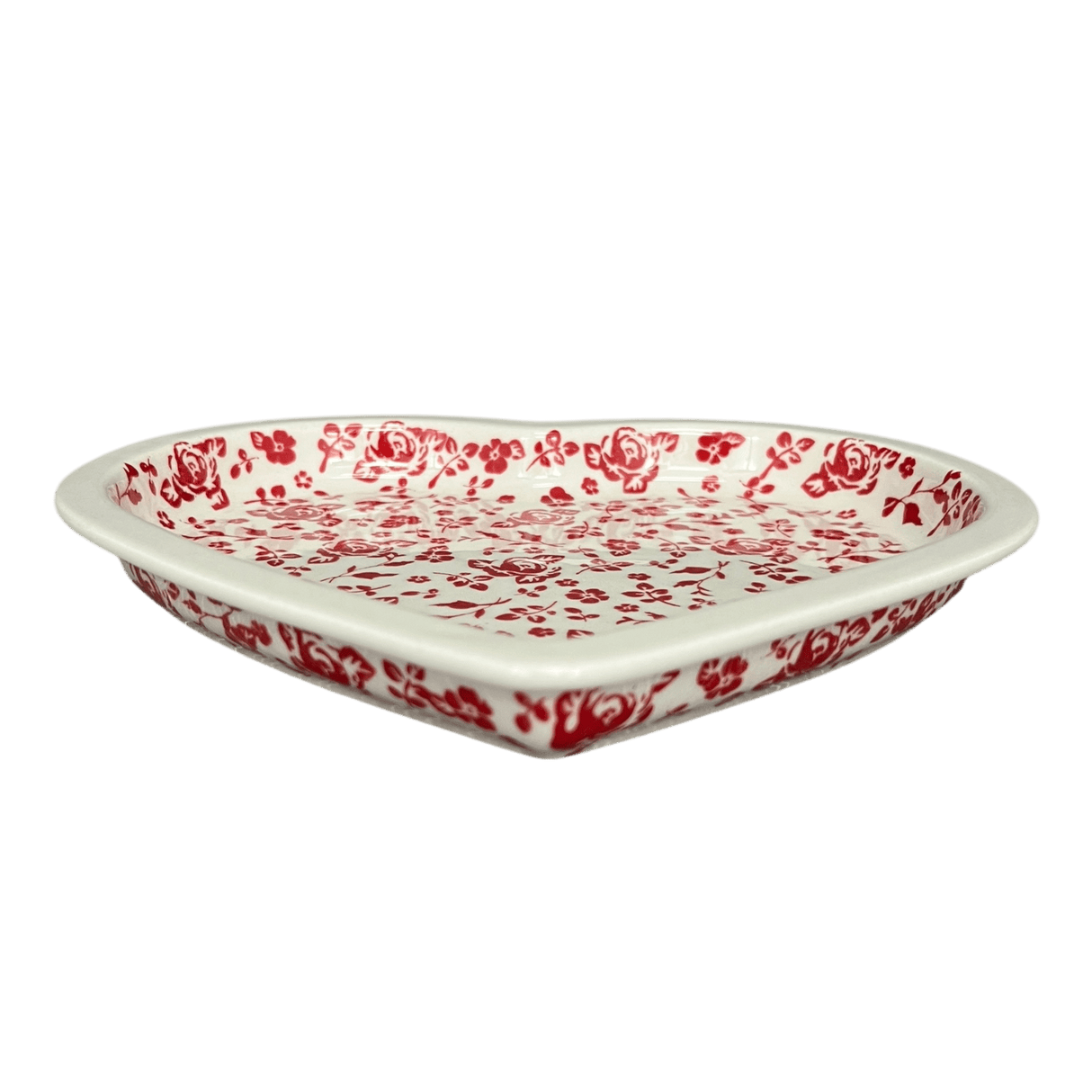 Plate, Heart-Shaped, 10.25" in "Rose - Floribunda" by Manufaktura | T118U-GZ32