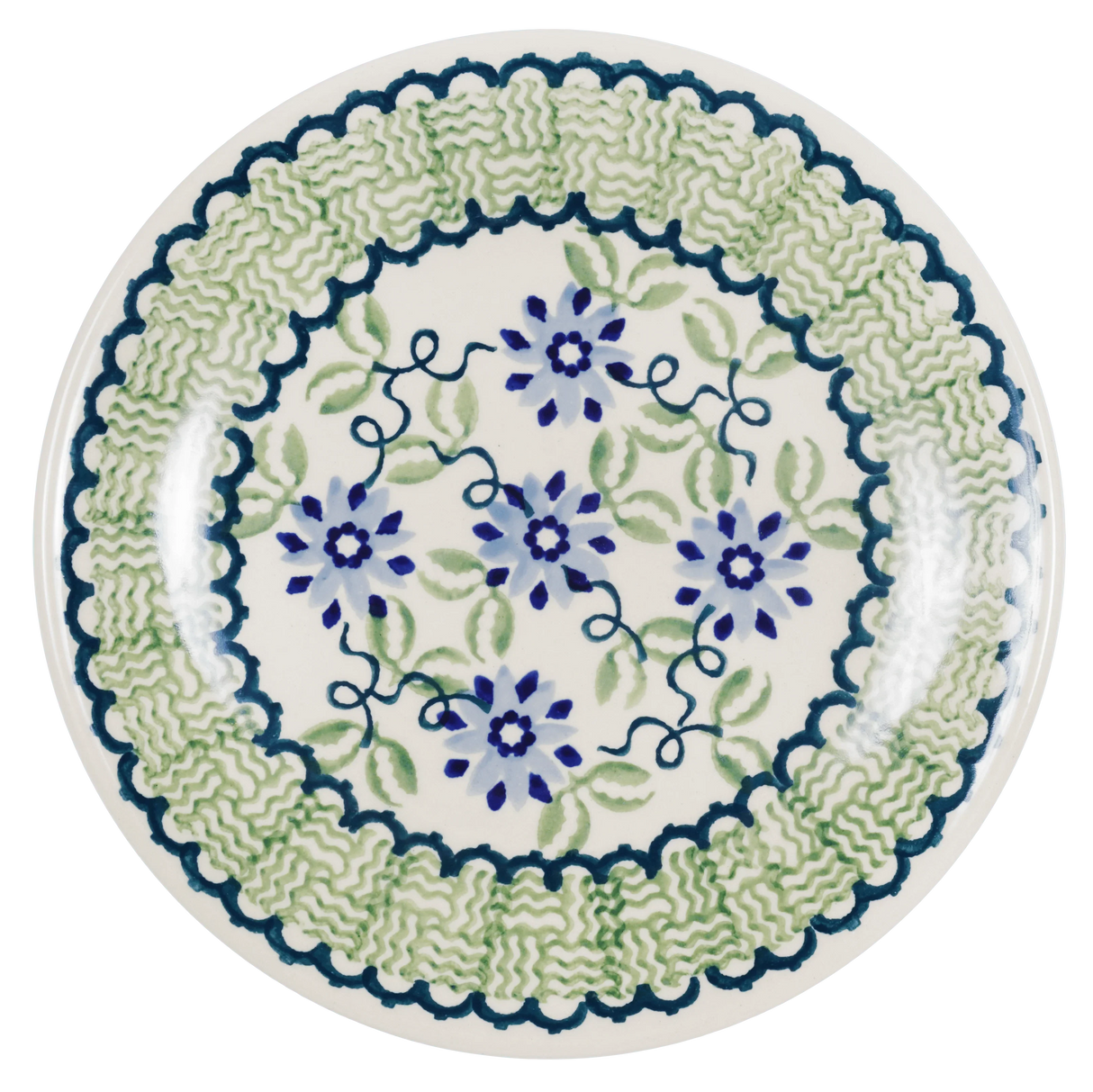 Plate, Round, Dessert, 6.5" in "Woven Blues" by Manufaktura | T130T-P182