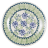 A picture of a Polish Pottery 6.5" Dessert Plate (Woven Blues) | T130T-P182 as shown at PolishPotteryOutlet.com/products/dessert-plate-6-5-woven-blues