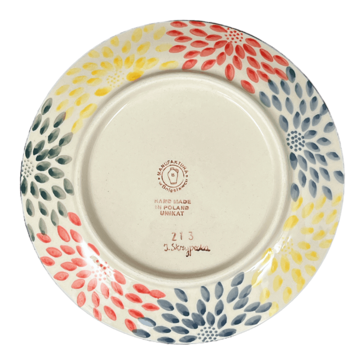 Plate, Round, Dessert, 7.25" in "Zinnia Bouquet" by Manufaktura | T131S-IS05