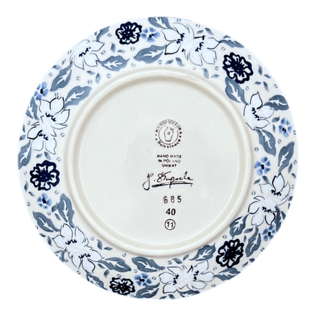 Plate, Round, Dessert, 7.25" in "Blue Polish Garden" by Manufaktura | T131S-JZ46