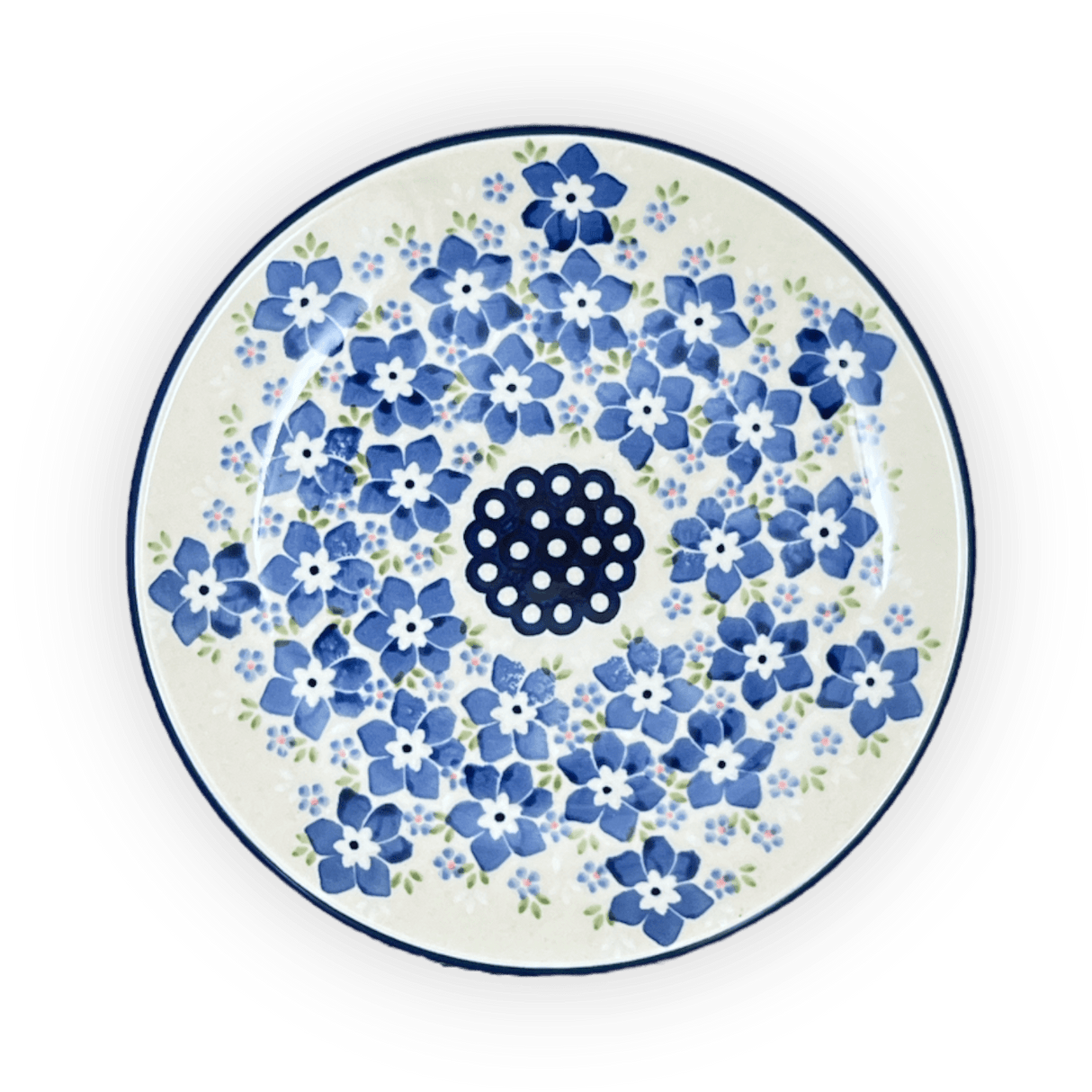 Plate, Round, Dessert, 7.25" in "Forget Me Not Bouquet" by Manufaktura | T131S-PS28