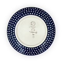 A picture of a Polish Pottery 7.25" Dessert Plate (Forget Me Not Bouquet) | T131S-PS28 as shown at PolishPotteryOutlet.com/products/7-25-round-dessert-plate-forget-me-not-bouquet-t131s-ps28