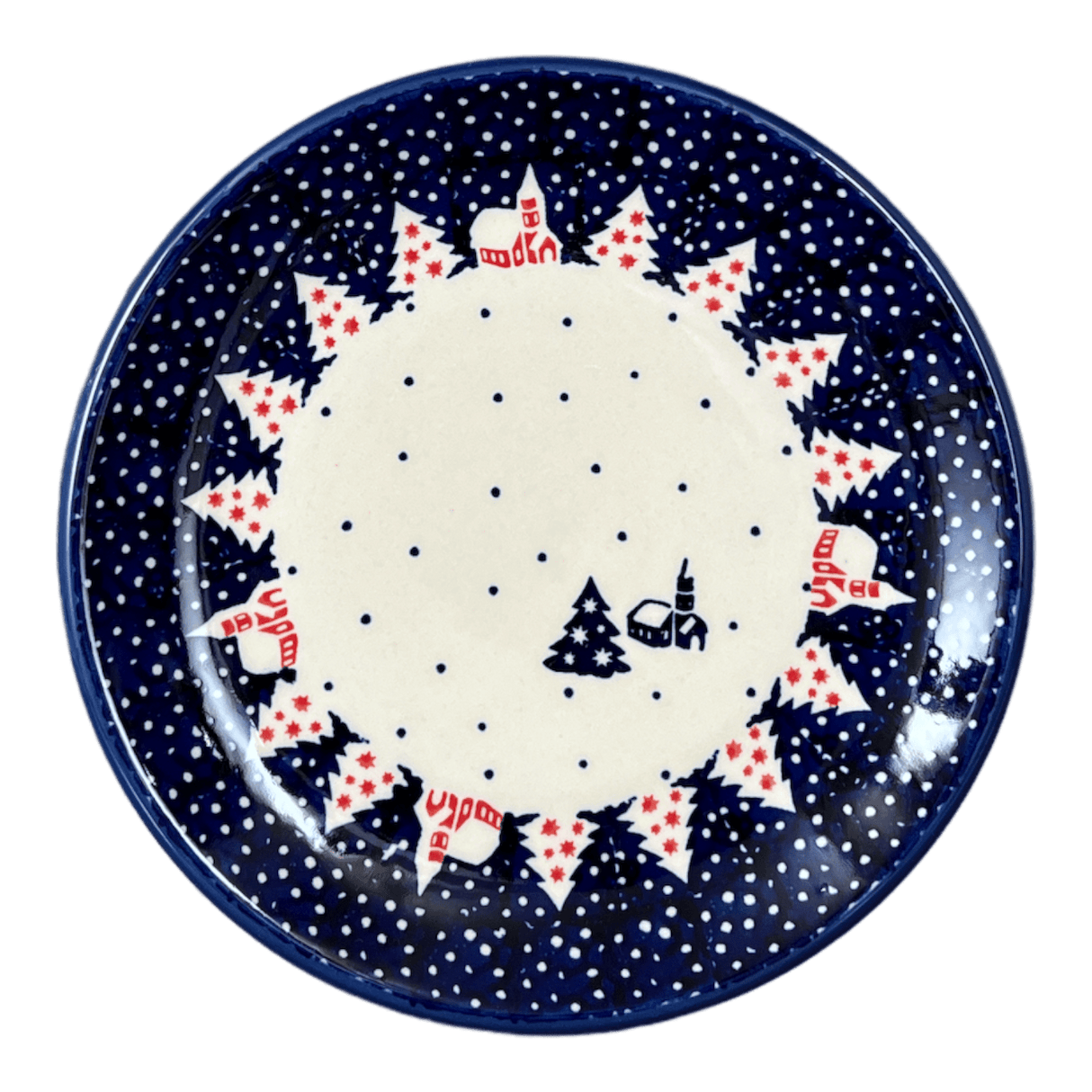 Plate, Round, Dessert, 7.25" in "Christmas Chapel" by Manufaktura | T131T-CHDK