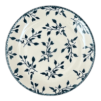 A picture of a Polish Pottery 7.25" Dessert Plate (Green Spray) | T131T-LISZ as shown at PolishPotteryOutlet.com/products/7-25-round-dessert-plate-green-spray-t131t-lisz