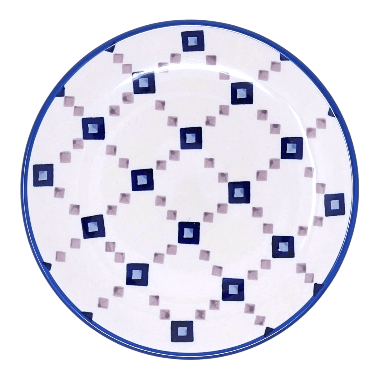 Plate, Round, Dessert, 7.25" in "Diamond Quilt" by Manufaktura | T131U-AS67