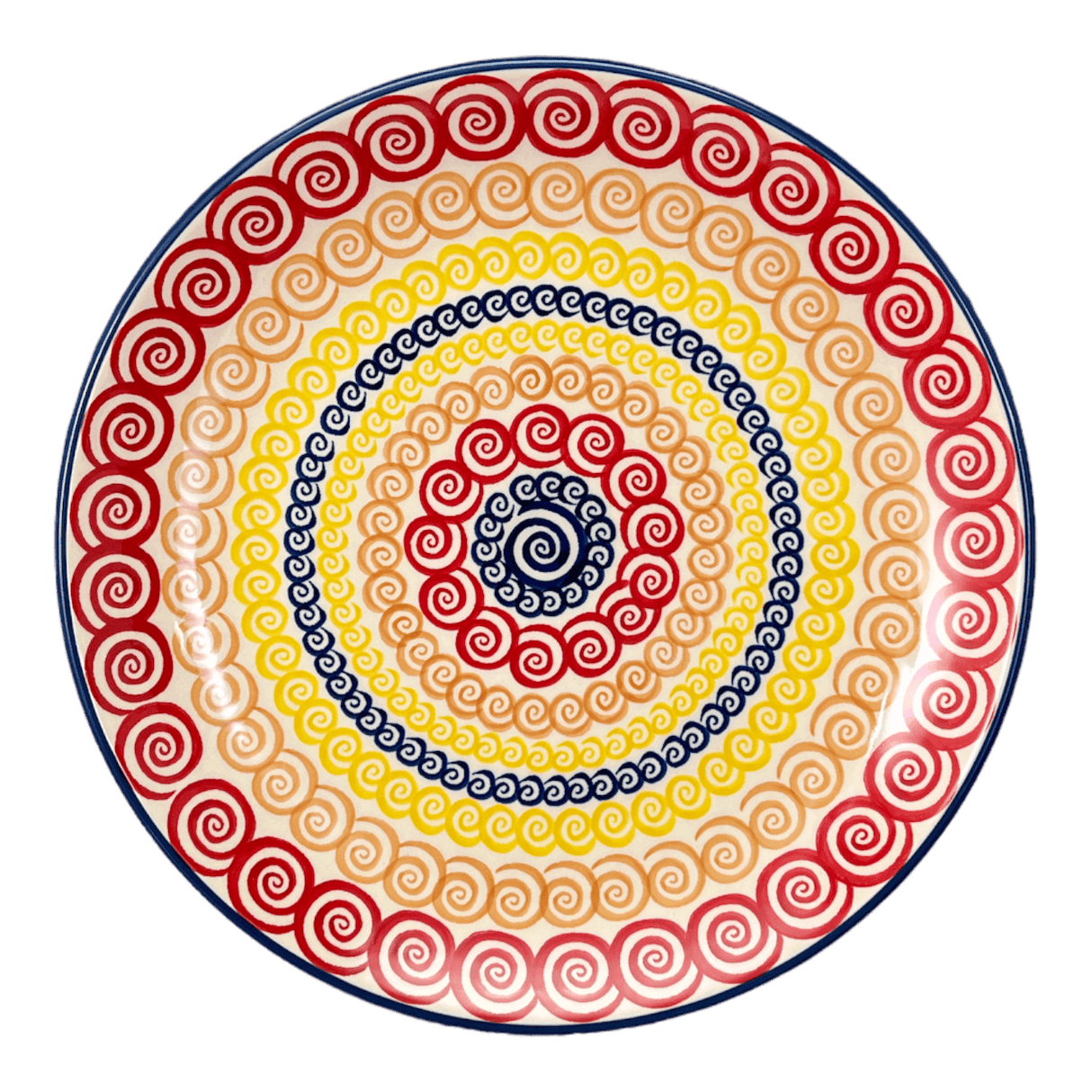 Plate, Round, Dinner, 10" in "Psychedelic Swirl" by Manufaktura | T132M-CMZK