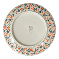 A picture of a Polish Pottery 10" Dinner Plate (Peach Blossoms) | T132S-AS46 as shown at PolishPotteryOutlet.com/products/10-dinner-plate-peach-blossoms-t132s-as46