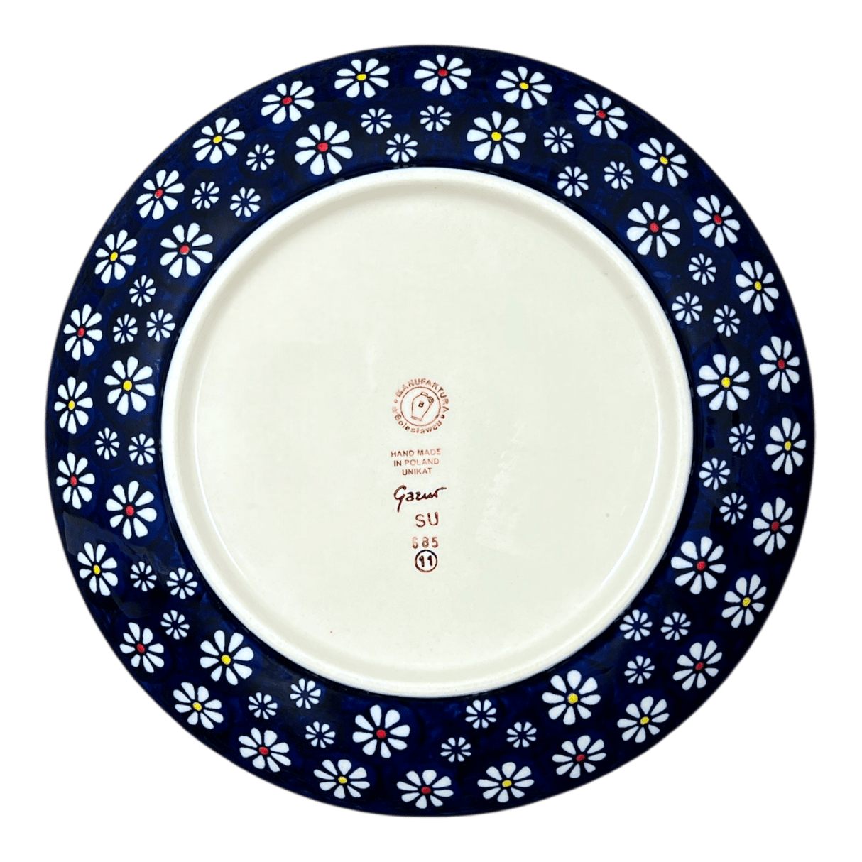 Plate, Round, Dinner, 10" in "Midnight Daisies" by Manufaktura | T132S-S002