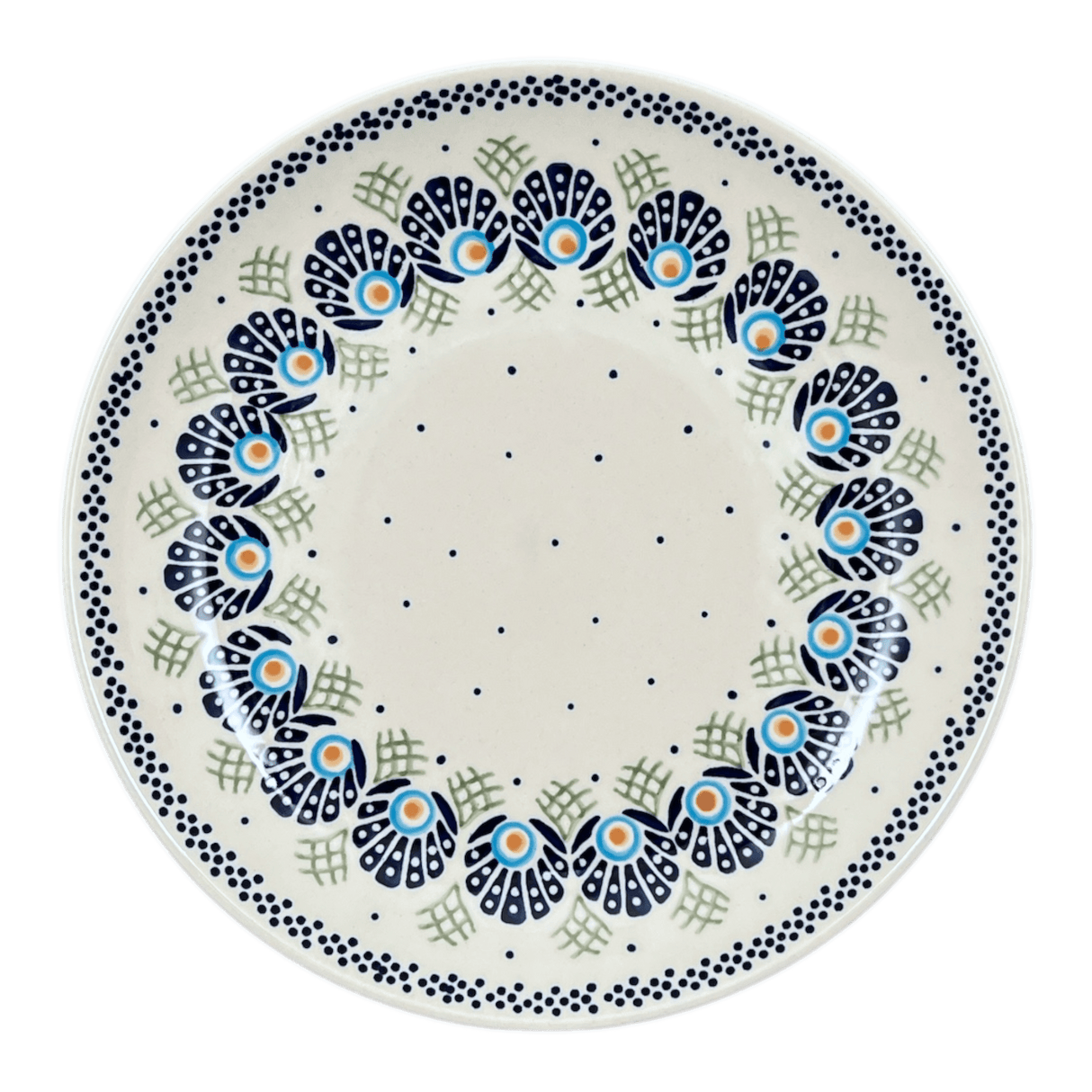 Plate, Round, Dinner, 10" in "Peacock's Pride" by Manufaktura | T132T-DPPP