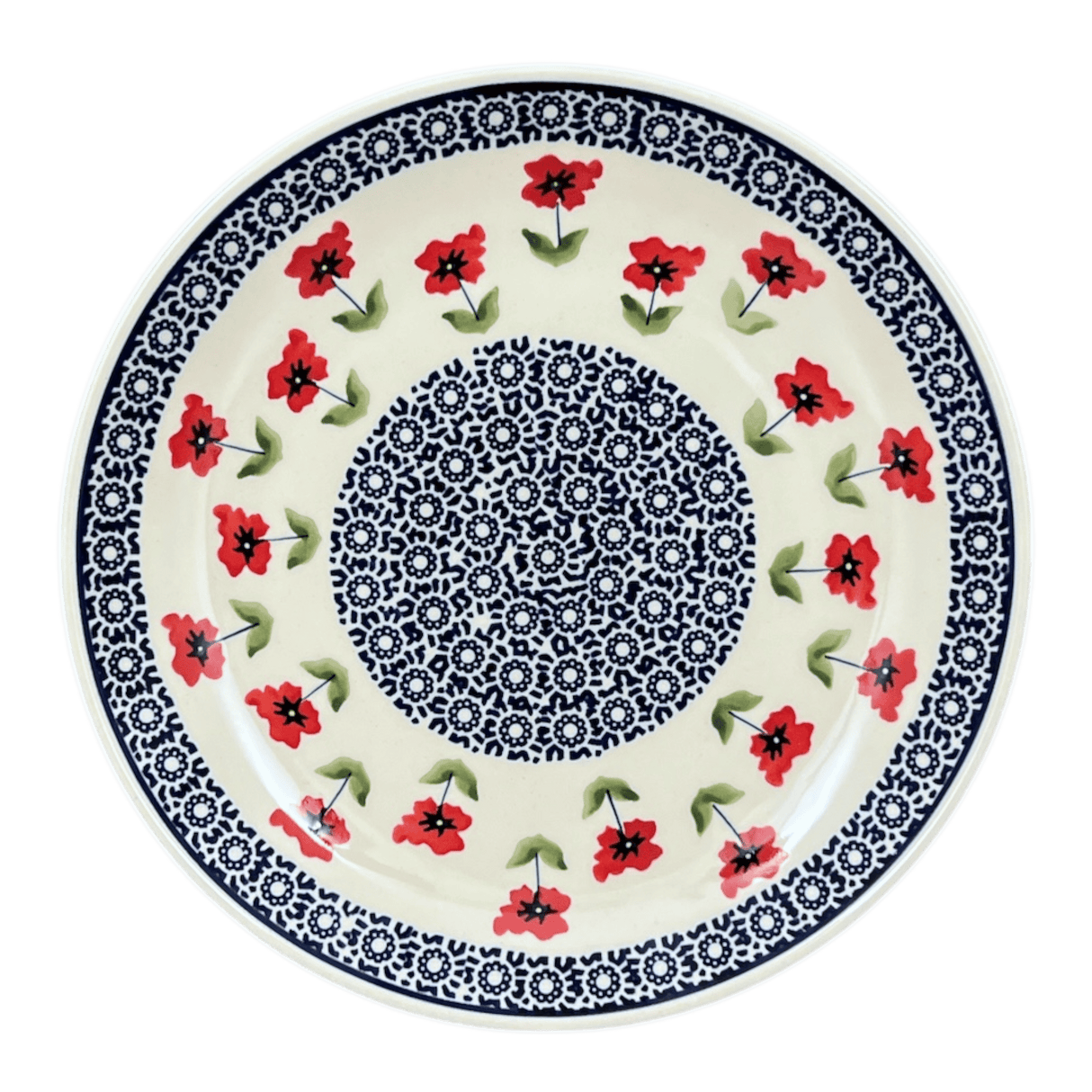 Plate, Round, Dinner, 10" in "Poppy Garden" by Manufaktura | T132T-EJ01