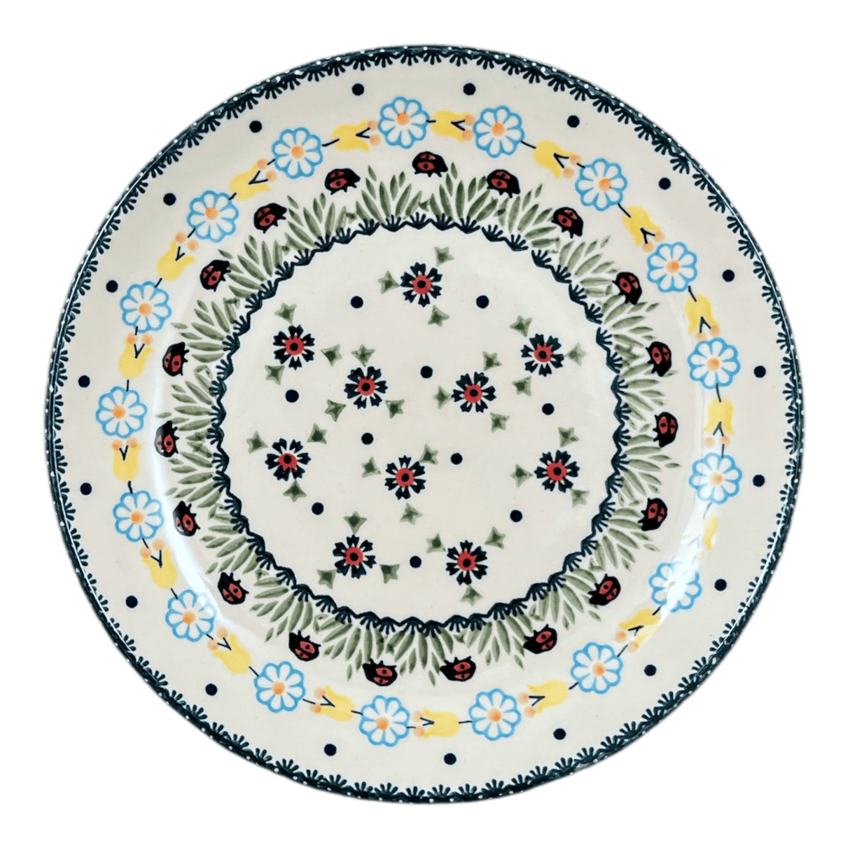 Plate, Round, Dinner, 10" in "Lady Bugs" by Manufaktura | T132T-IF45