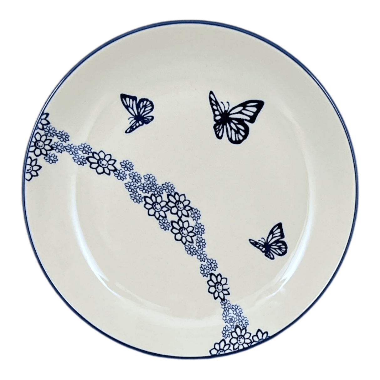 Plate, Round, Dinner, 10" in "Butterfly Garden" by Manufaktura | T132T-MOT1