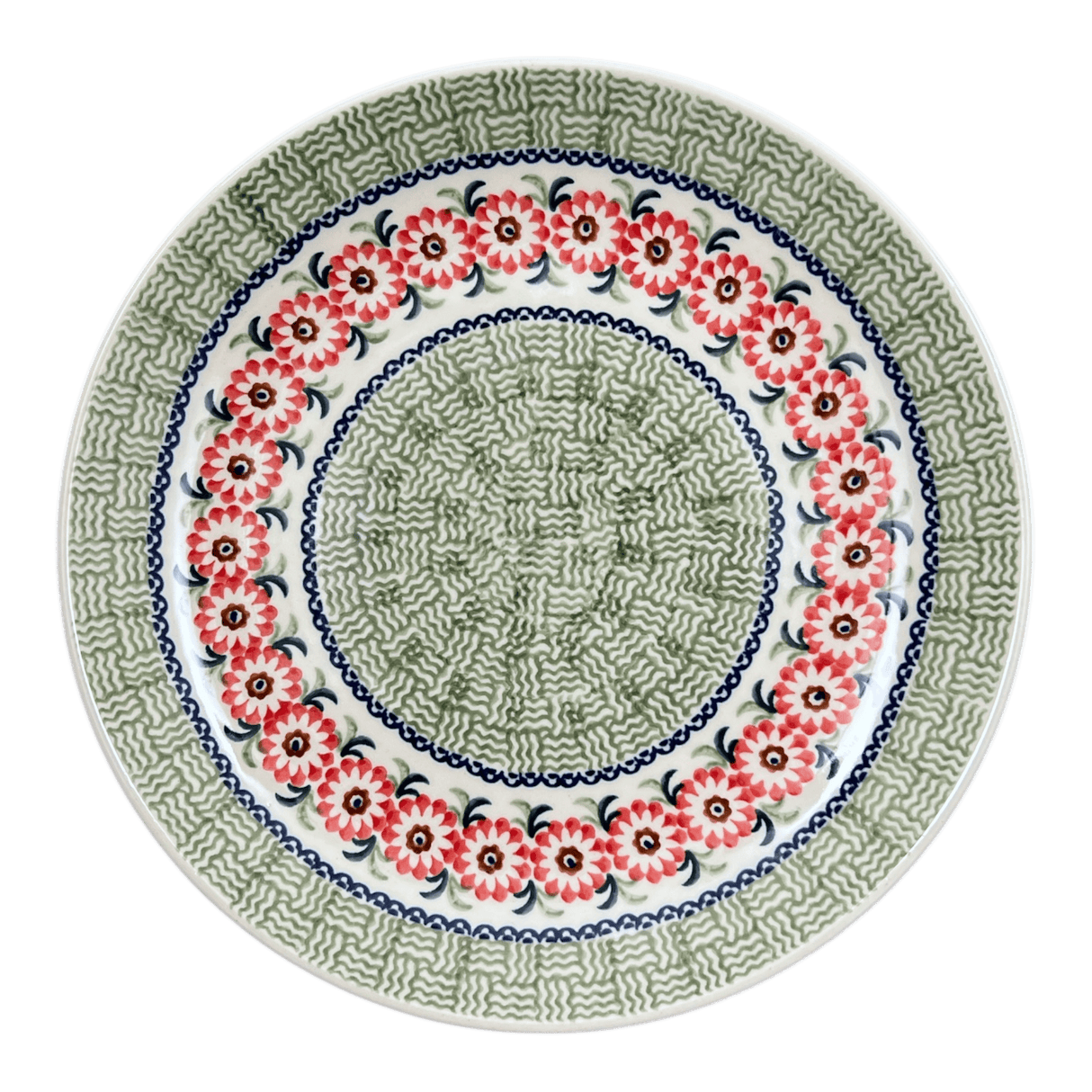 Plate, Round, Dinner, 10" in "Woven Reds" by Manufaktura | T132T-P181