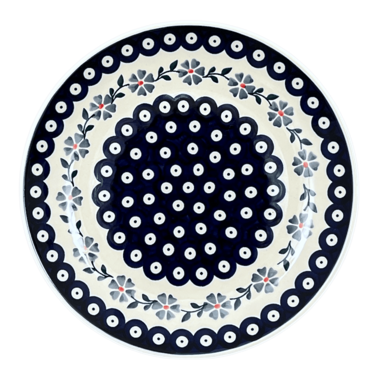 Plate, Round, Dinner, 10" in "Periwinkle Chain" by Manufaktura | T132T-P213