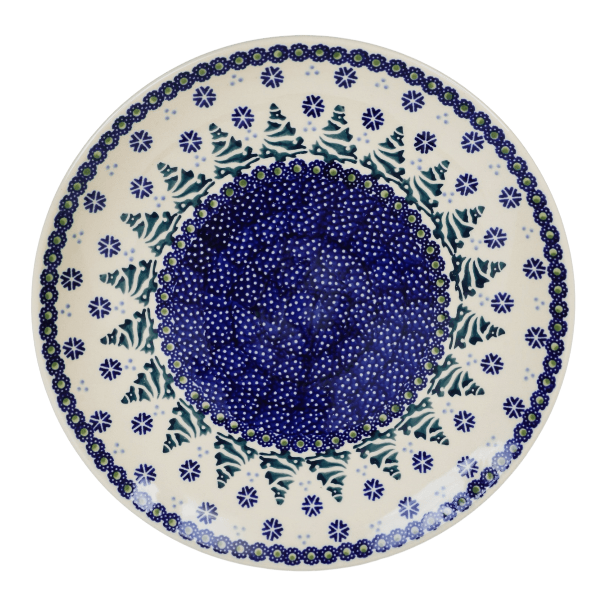 Plate, Round, Dinner, 10" in "Snowy Pines" by Manufaktura | T132T-U22