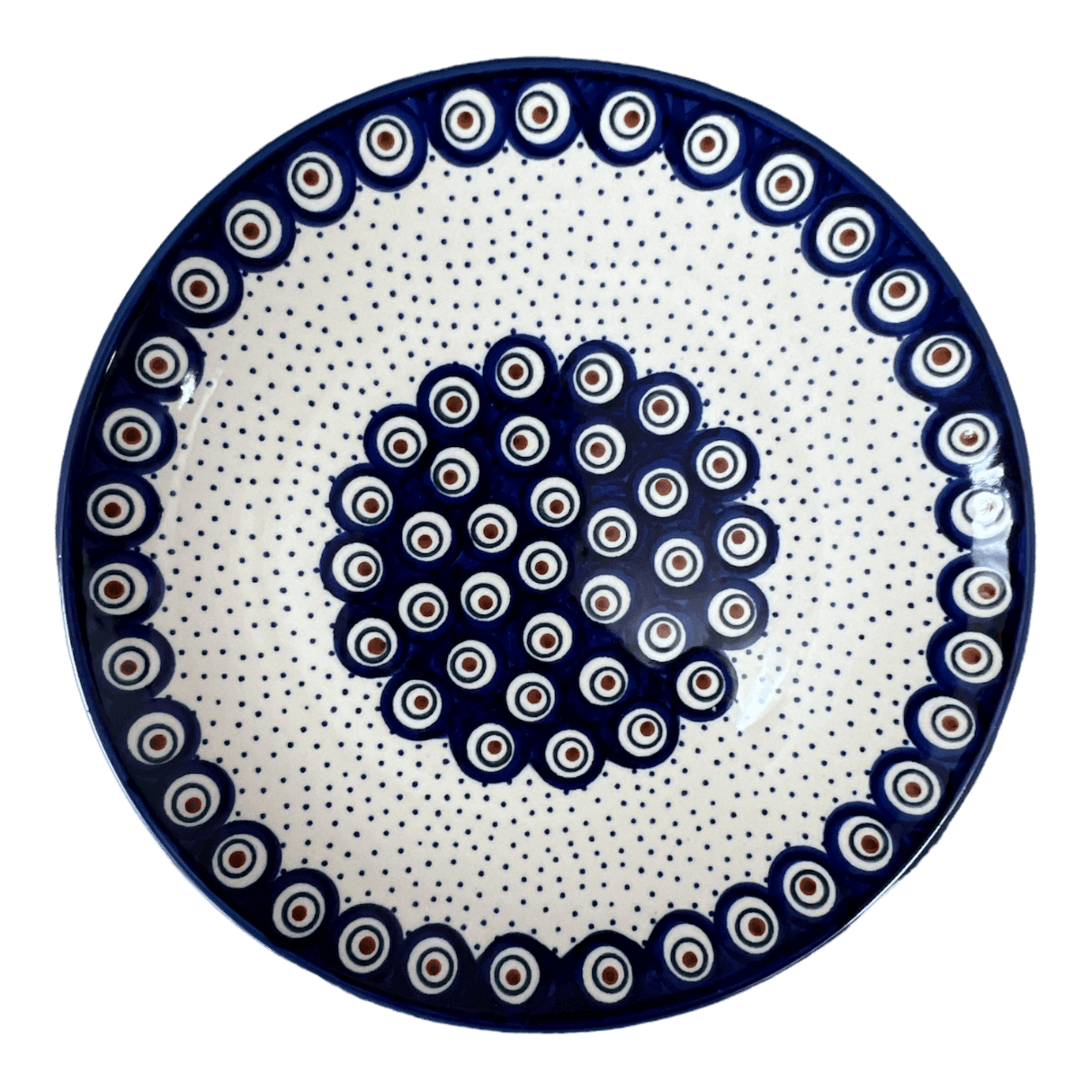 Plate, Round, Dinner, 10" in "Peacock Dot" by Manufaktura | T132U-54K