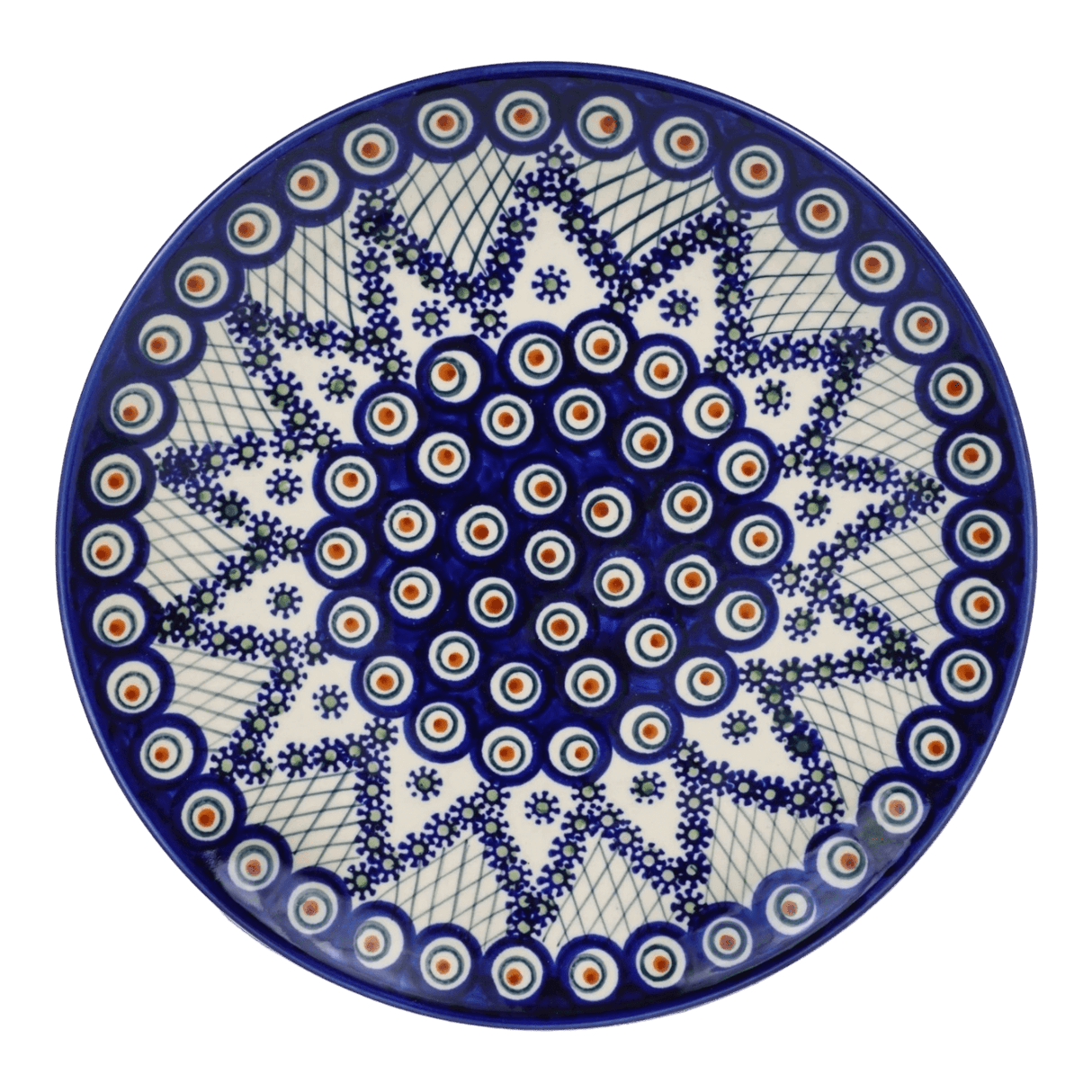 Plate, Round, Dinner, 10" in "Fancy Peacock" by Manufaktura | T132U-54R