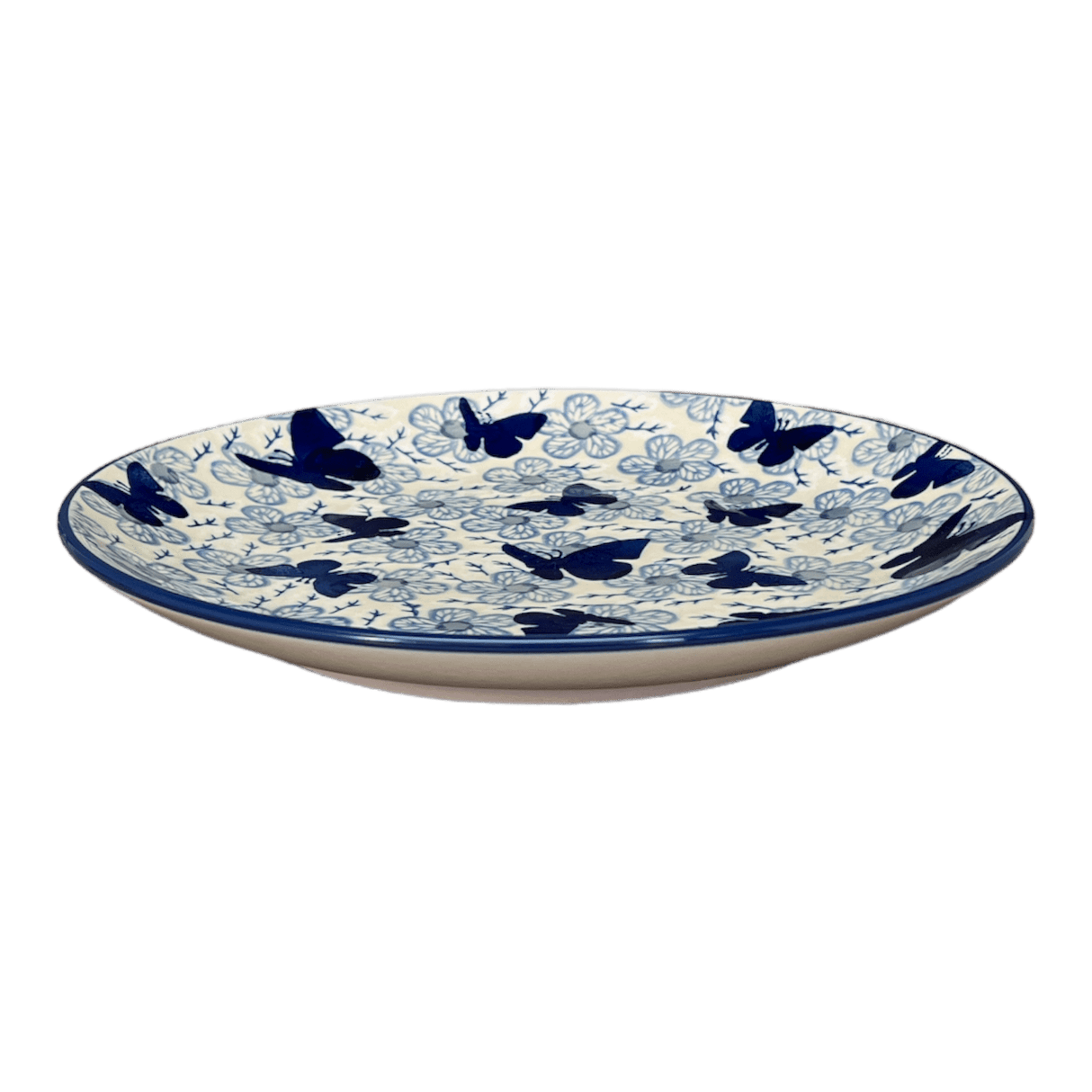 Plate, Round, Dinner, 10" in "Blue Butterfly" by Manufaktura | T132U-AS58