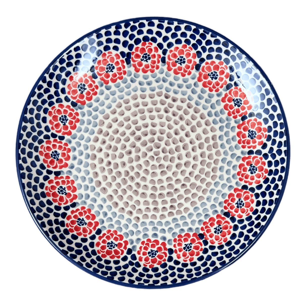 Plate, Round, Dinner, 10" in "Falling Petals" by Manufaktura | T132U-AS72