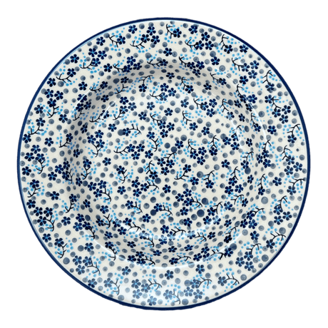 Plate, Round, Soup Plate, 9.25" in "Scattered Blues" by Manufaktura | T133S-AS45