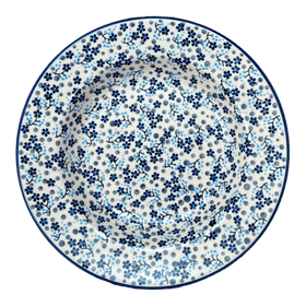 Polish Pottery Plate, Round, Soup Plate, 9.25" in "Scattered Blues" by Manufaktura | T133S-AS45 Additional Image at PolishPotteryOutlet.com