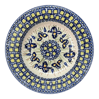A picture of a Polish Pottery Soup Plate (Iris) | T133S-BAM as shown at PolishPotteryOutlet.com/products/9-25-round-soup-plate-iris-t133s-bam