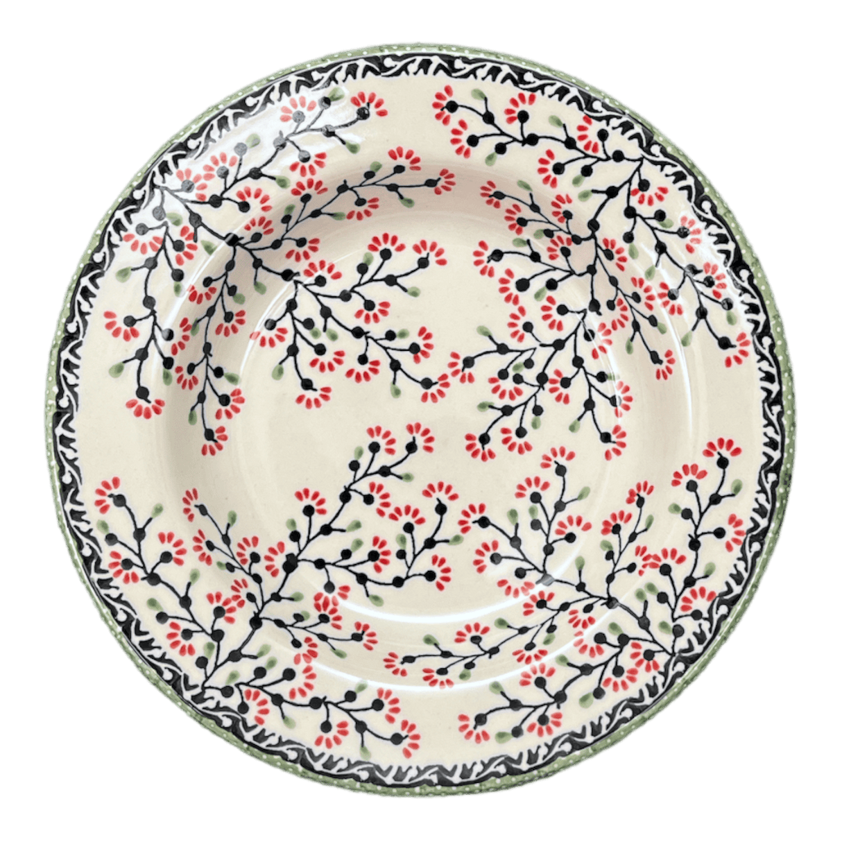 Plate, Round, Soup Plate, 9.25" in "Cherry Blossoms" by Manufaktura | T133S-DPGJ