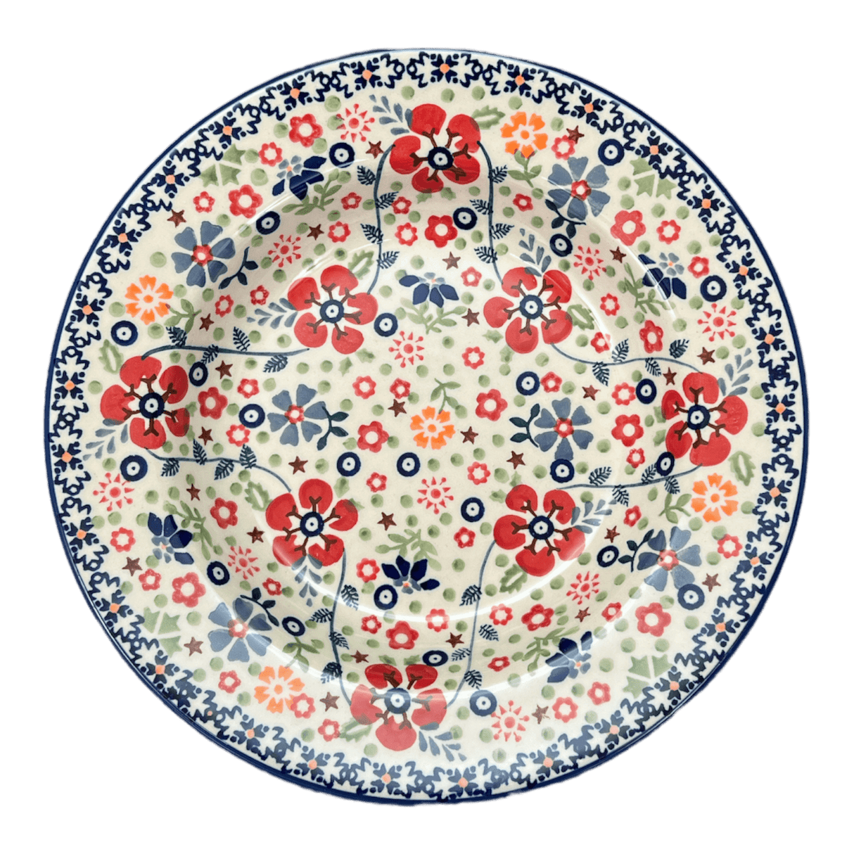 Plate, Round, Soup Plate, 9.25" in "Full Bloom" by Manufaktura | T133S-EO34