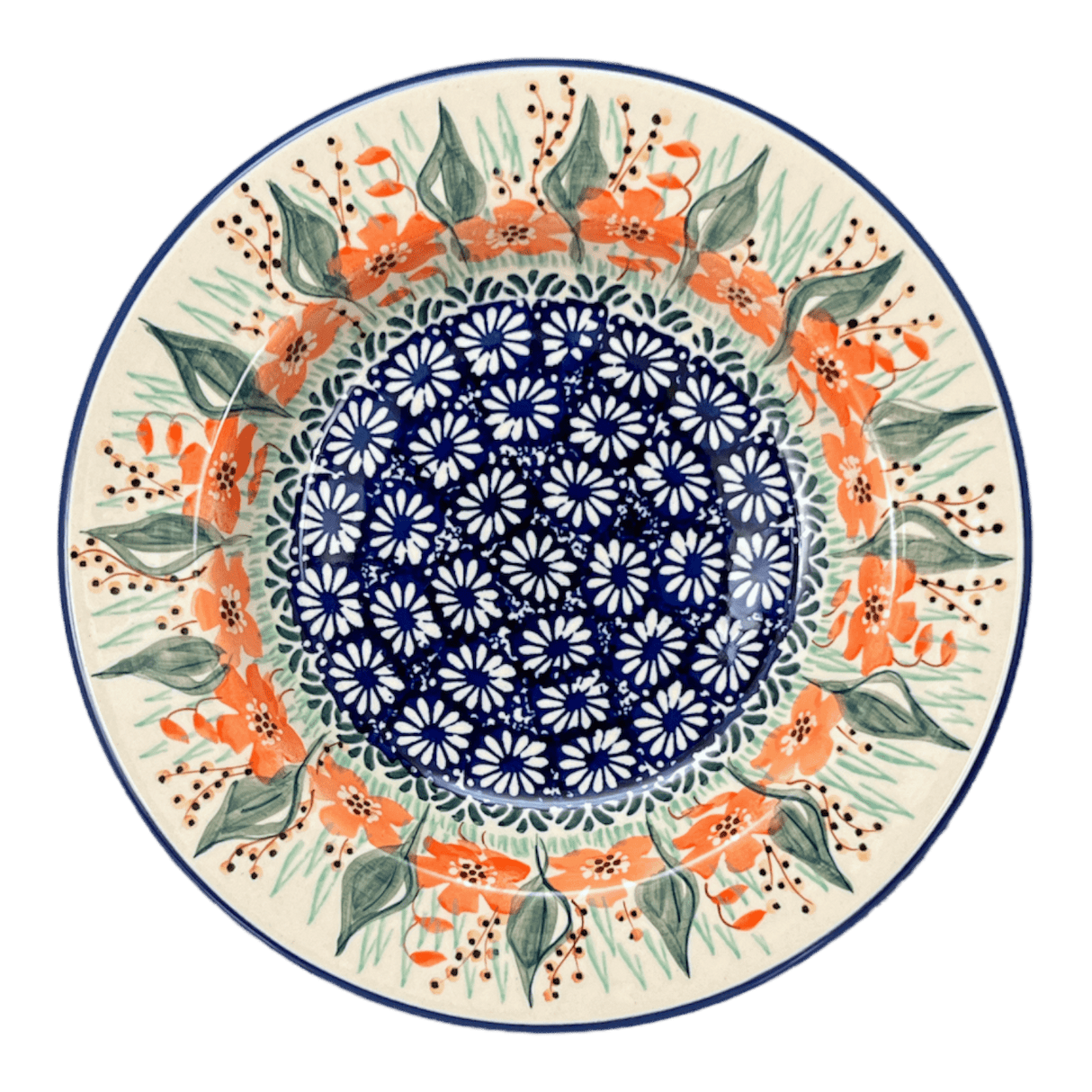 Plate, Round, Soup Plate, 9.25" in "Sun-Kissed Garden" by Manufaktura | T133S-GM15