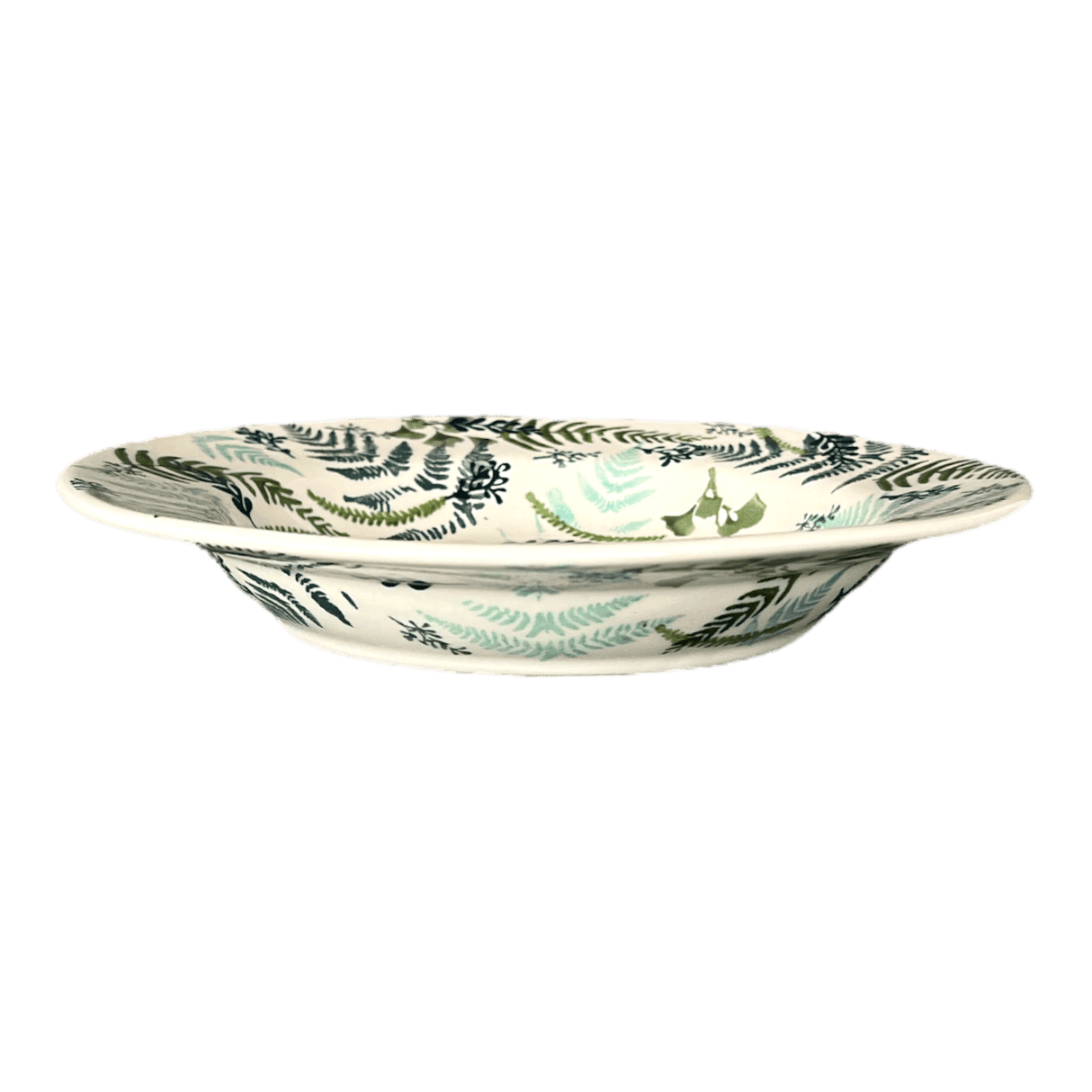 Plate, Round, Soup Plate, 9.25" in "Scattered Ferns" by Manufaktura | T133S-GZ39