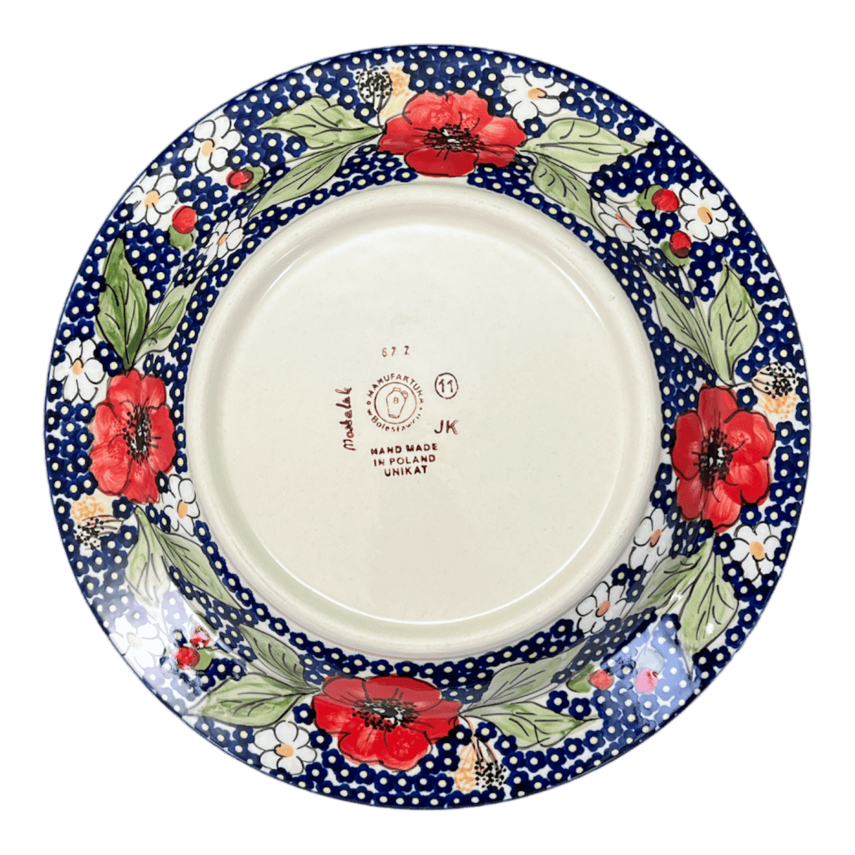 Plate, Round, Soup Plate, 9.25" in "Poppies & Posies" by Manufaktura | T133S-IM02