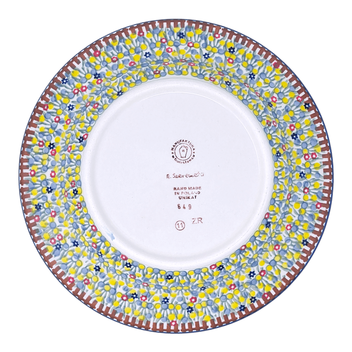 Plate, Round, Soup Plate, 9.25" in "Wild Horses" by Manufaktura | T133S-INK1