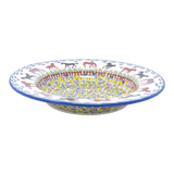 Plate, Round, Soup Plate, 9.25" in "Wild Horses" by Manufaktura | T133S-INK1