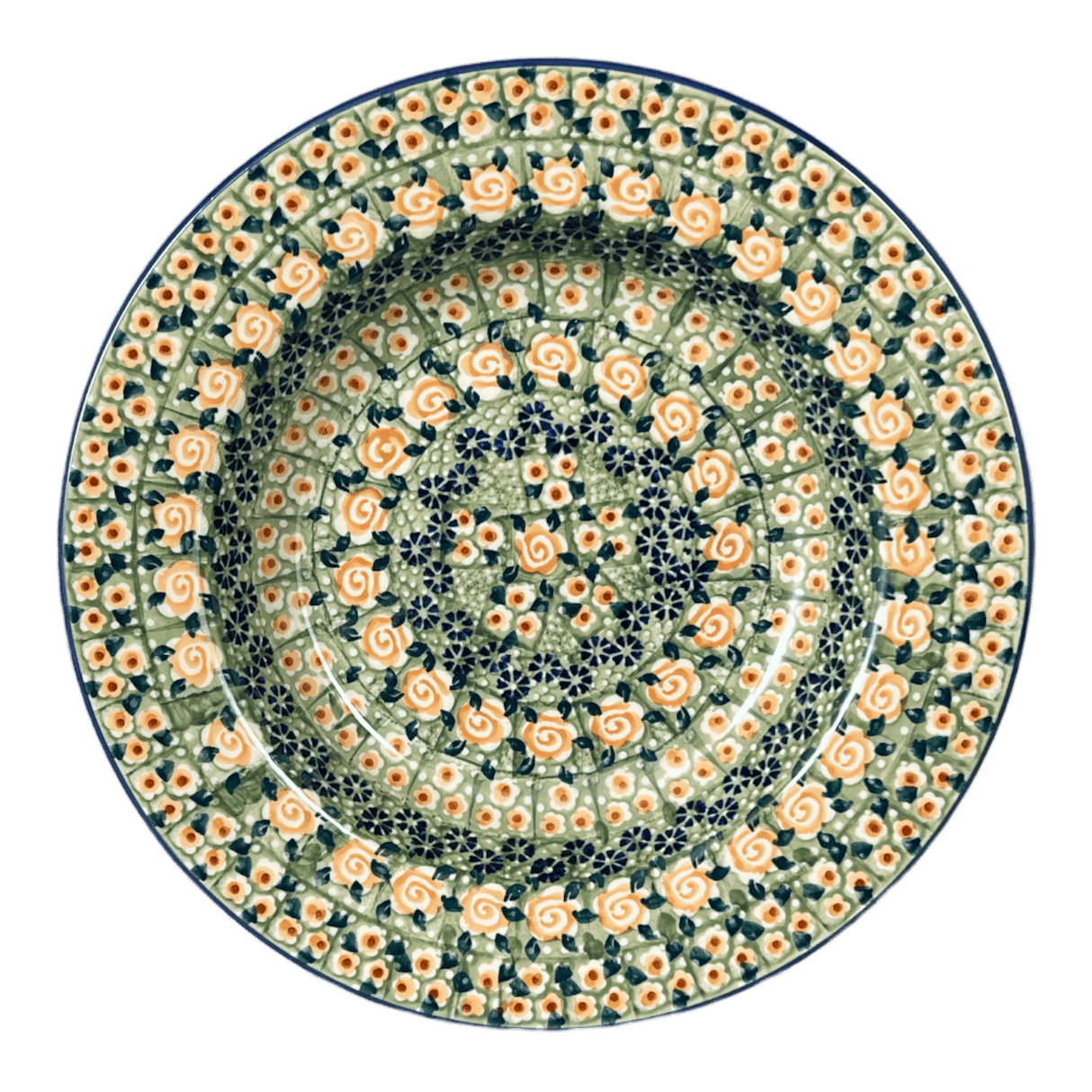 Plate, Round, Soup Plate, 9.25" in "Perennial Garden" by Manufaktura | T133S-LM