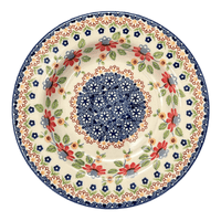 A picture of a Polish Pottery Soup Plate (Mediterranean Blossoms) | T133S-P274 as shown at PolishPotteryOutlet.com/products/9-25-round-soup-plate-mediterranean-blossoms-t133s-p274