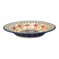 A picture of a Polish Pottery Soup Plate (Mediterranean Blossoms) | T133S-P274 as shown at PolishPotteryOutlet.com/products/9-25-round-soup-plate-mediterranean-blossoms-t133s-p274