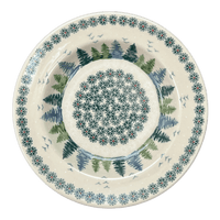 A picture of a Polish Pottery Soup Plate (Pine Forest) | T133S-PS29 as shown at PolishPotteryOutlet.com/products/9-25-round-soup-plate-pine-forest-t133s-ps29