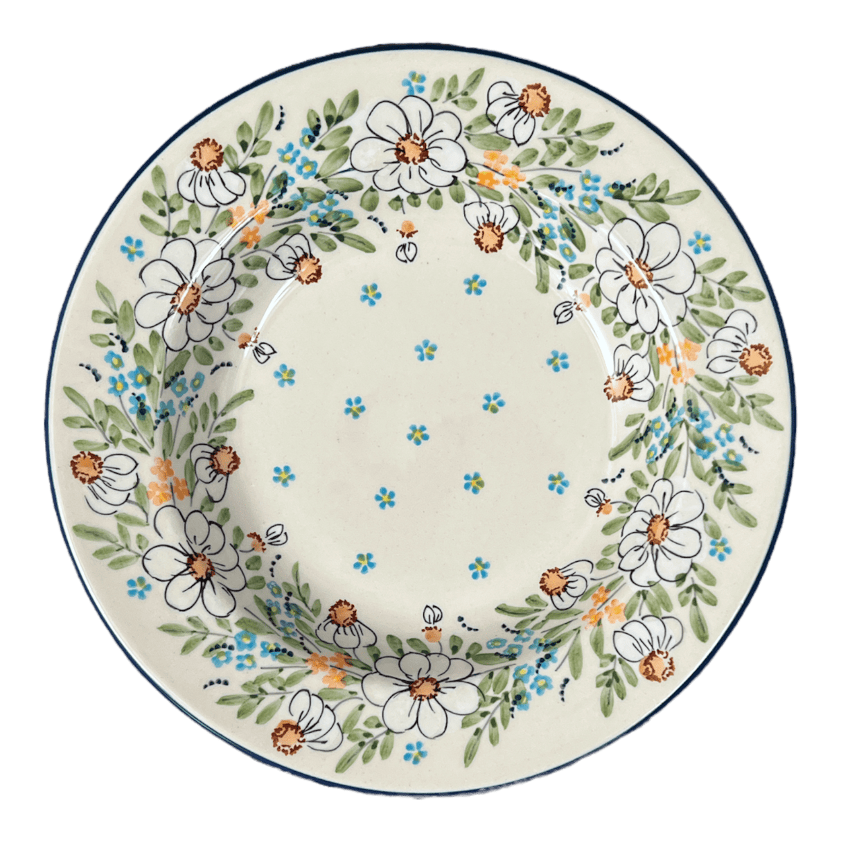 Plate, Round, Soup Plate, 9.25" in "Daisy Bouquet" by Manufaktura | T133S-TAB3