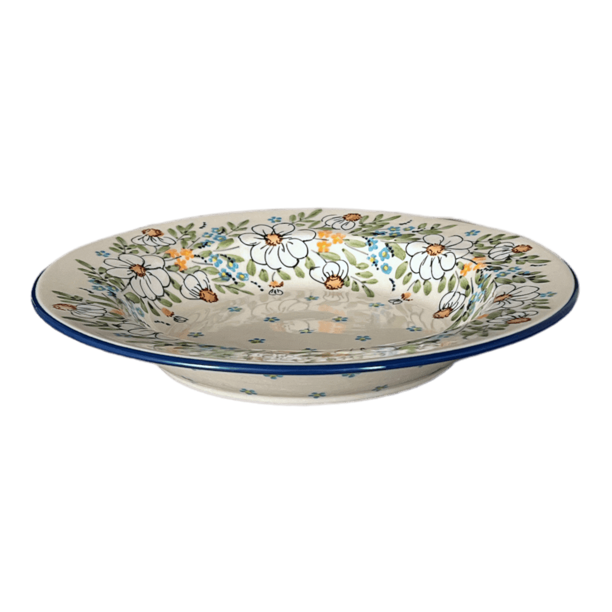 Plate, Round, Soup Plate, 9.25" in "Daisy Bouquet" by Manufaktura | T133S-TAB3