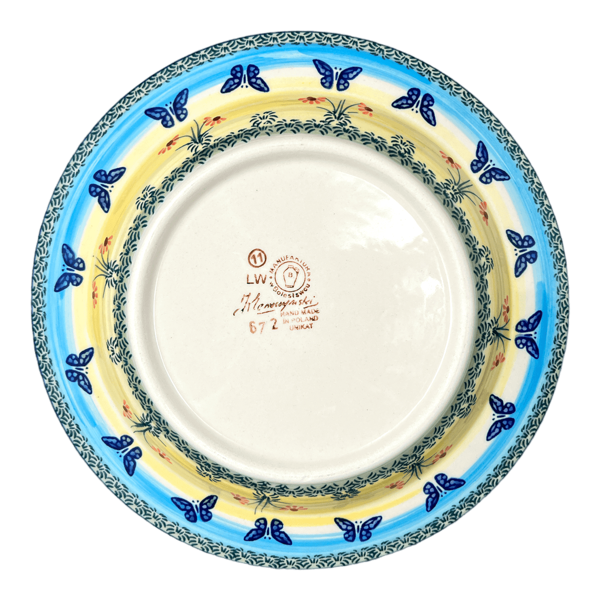 Plate, Round, Soup Plate, 9.25" in "Butterflies in Flight" by Manufaktura | T133S-WKM