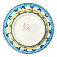 A picture of a Polish Pottery Plate, Round, Soup Plate, 9.25" in "Butterflies in Flight" by Manufaktura | T133S-WKM as shown at PolishPotteryOutlet.com/products/9-25-soup-plate-butterflies-in-flight-t133s-wkm