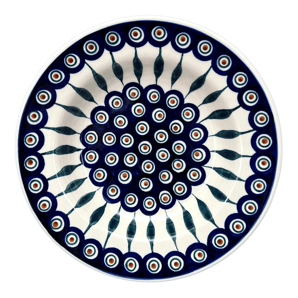 Plate, Round, Soup Plate, 9.25" in "Peacock" by Manufaktura | T133T-54